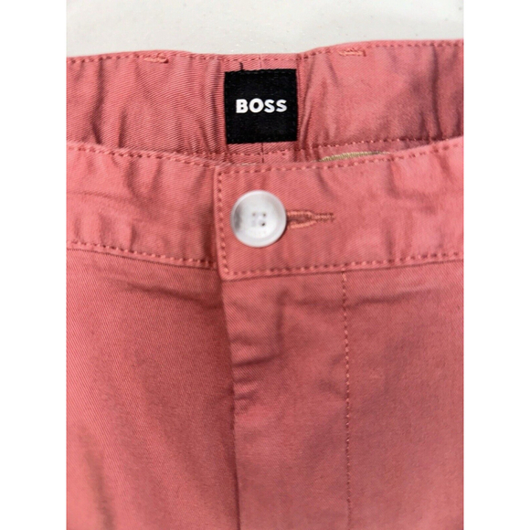 Hugo Boss Slim Fit Slice Shorts Open Pink Stretch Cotton Gaberdine Men's Size 34 - Picture 5 of 9